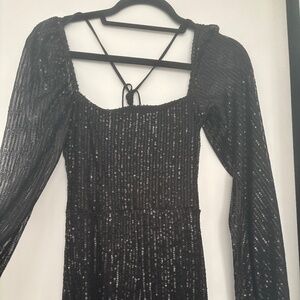 Sheer sequin romper